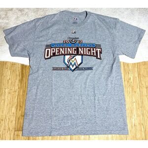 Miami Marlins Opening Night Marlins Park‎ April 2012 Roster T-Shirt Large